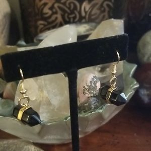 Blank onyx earrings